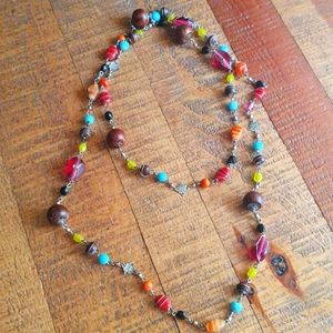 Multi color beaded necklace